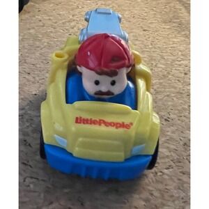 Fisher-Price Little People Wheelies 2009 Tow Truck Yellow Good Rescue Vehicle